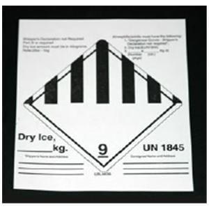 Label Dry Ice 6x6" 12/Pk 12/Pk