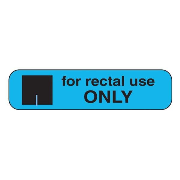 Label "Rectal Use" Blue 1-5/8x3/8" 1000/Rl