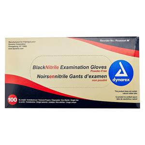 Nitrile Exam Gloves Medium Black Non-Sterile