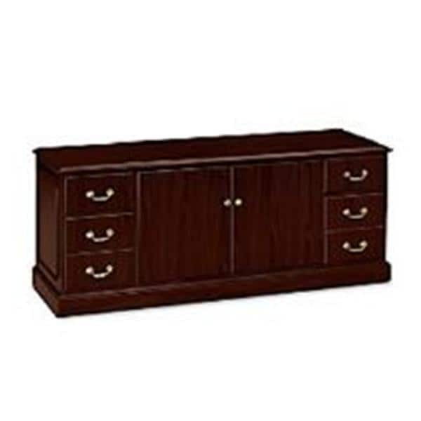 Credenza With Doors 29 1/2 in x 72 in x 24 in Mahogany Ea