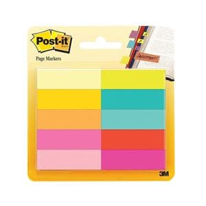 Post-it Flags 1/2 in x 1 3/4 in Assorted 50 Flags/Pad 10Pack 10/Pk