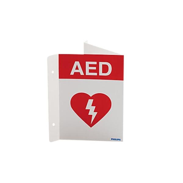 Sign AED Wall Red Ea Ea