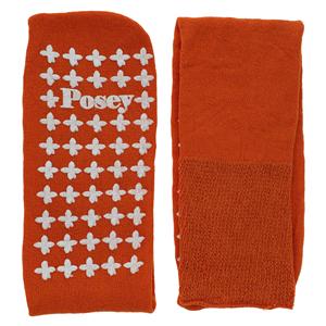 Patient Socks Terrycloth Orange Large Reusable 2/Pk
