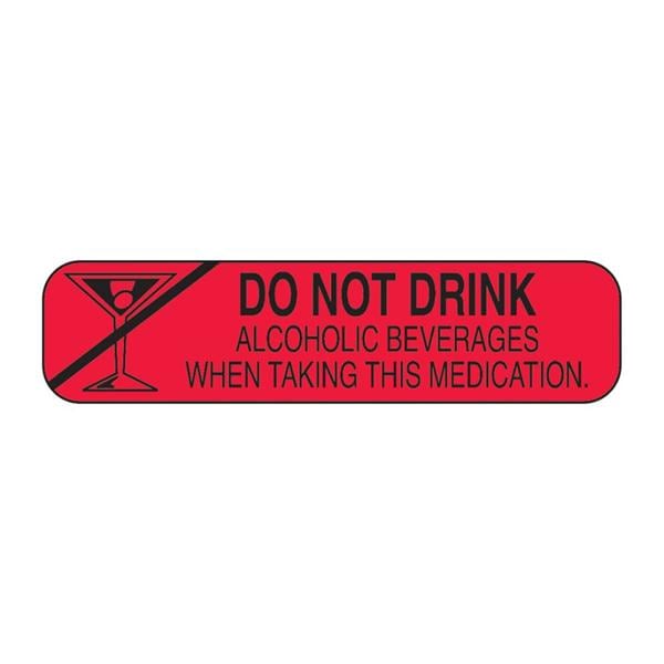 Label Red/Black 1-5/8x3/8" 1000/Pk