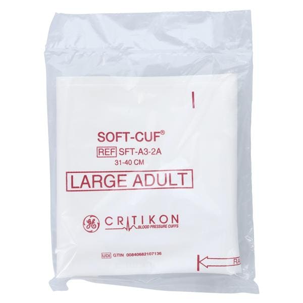 Critikon Soft-Cuf Blood Pressure Cuff Wht/Rs LF 20/Pk