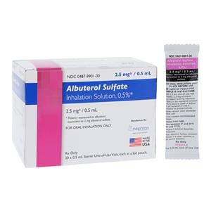 Albuterol Sulfate Inhalation Solution 0.5% Vial 0.5mL 30/Box