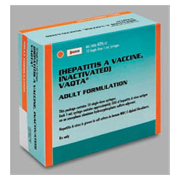 Vaqta Hepatitis A Adult Injectable 50U PFS 1mL 10/Pk