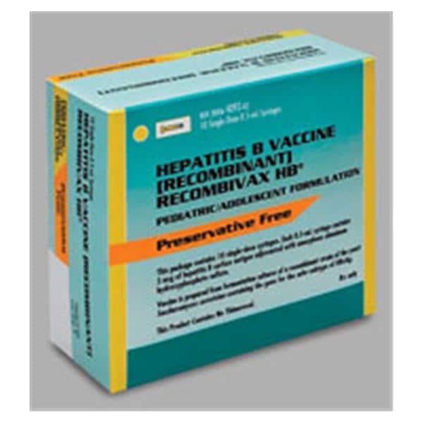 Recombivax-HB Hepatitis B Pediatric Injectable 0.5mL PFS 10/Pk
