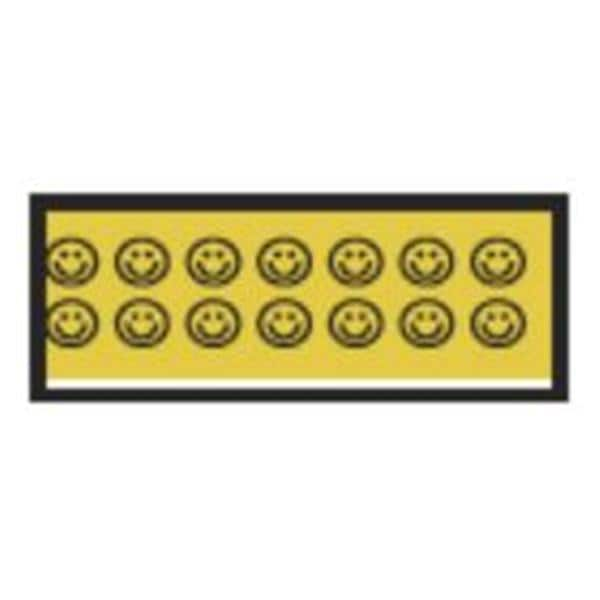 ColorTrack Instrument ID Tape Yellow/Black Smiley Face 8-1/2x11" Disposable Ea