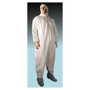 Protective Coverall SMS Fabric 3X Large White 25/Ca