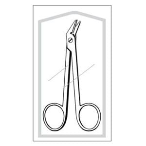 Econo Wire Cutting Scissors Angled 4-3/4" Stainless Steel Sterile Disp 50/Pk