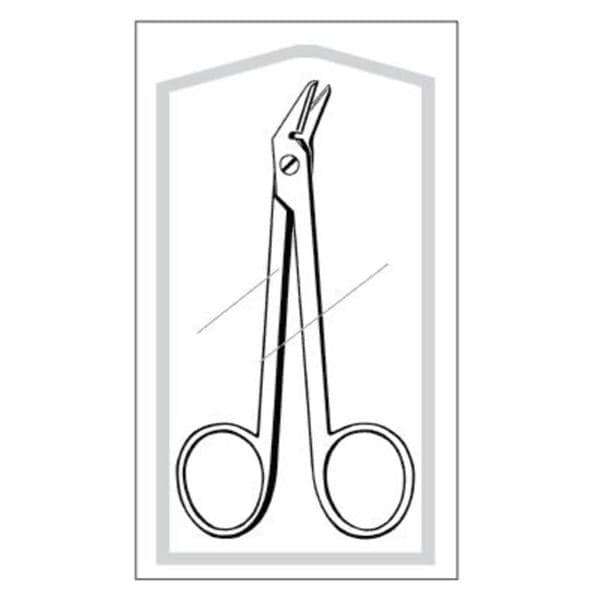 Econo Wire Cutting Scissors Angled 4-3/4" Stainless Steel Sterile Disp 50/Pk