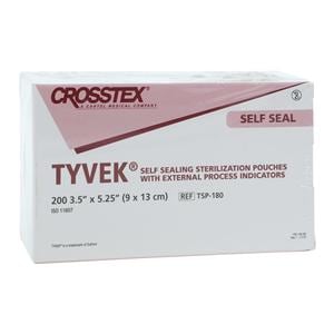 Tyvek Sterilization Pouch Self Seal 3.5 in x 5.25 in 200/Bx, 10 BX/CA