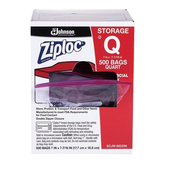 Ziploc Storage Bags 1 Quart 500/Bx