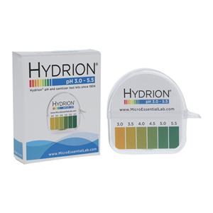 Hydrion pH Test Strip 3-5.5 Range 15'/Rl, 10 RL/BX