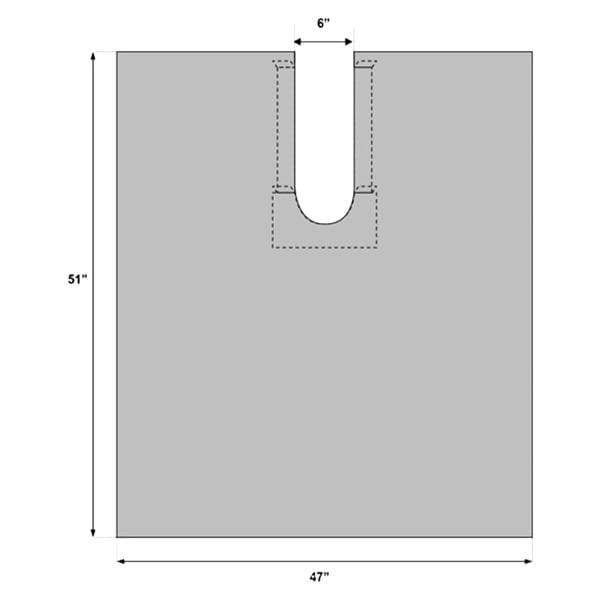 Clearview 47x51" Non-Sterile Surgical Drape Fenestrated