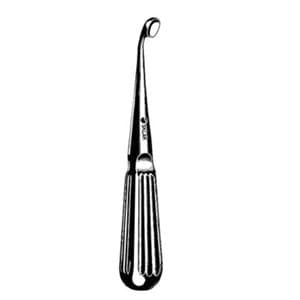 Bruns Bone Curette Stainless Steel Non-Sterile Reusable Ea