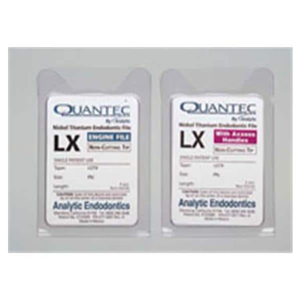 Quantec LX Axxess Rotary File 21 mm Size 25 Nickel Titanium Red 0.03 5/Pk