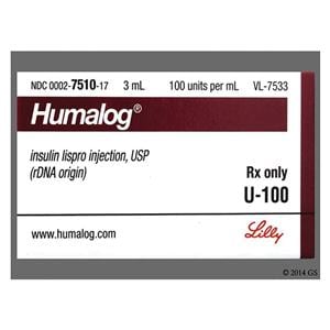 Humalog Injection 100U/mL MDV 3ml/Vl