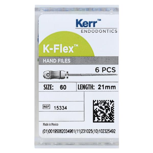 K-Flex Files Hand Flex File 21 mm Size 60 Stainless Steel Blue 6/Bx