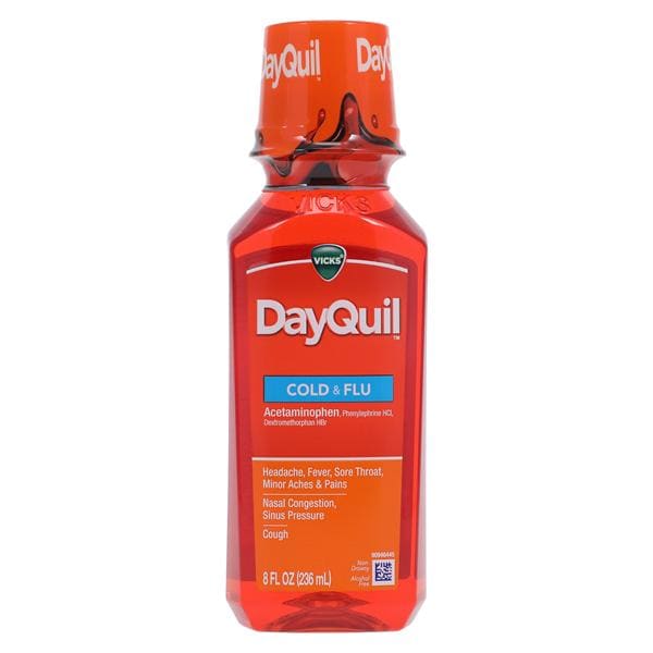 Dayquil Cold/Flu Liquid 650/20/10mg 8oz/Bt