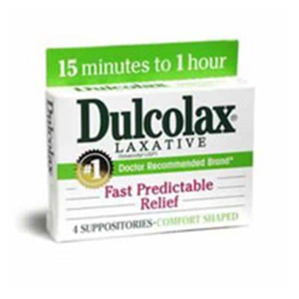 Dulcolax Suppository 10mg 4/Bx - Henry Schein Medical