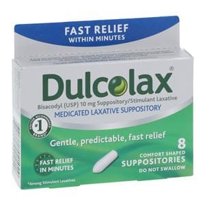 Dulcolax Stool Softener Suppository 10mg 8/Bx