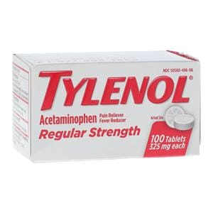 Tylenol Pain Reliever/Fever Reducer Tablets 325mg 100/Bt