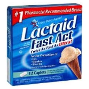 Lactaid Fast-Acting Dairy Aid Caplets 12/Bx