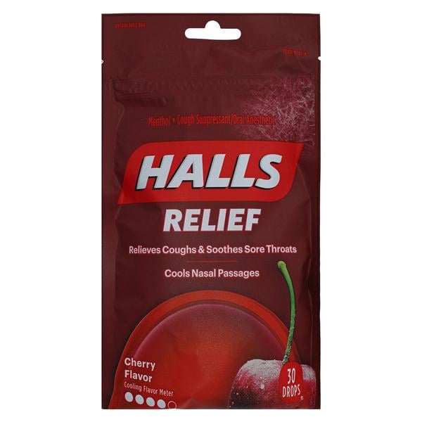 Halls Cough Drops 5.8mg Cherry 30/Bg