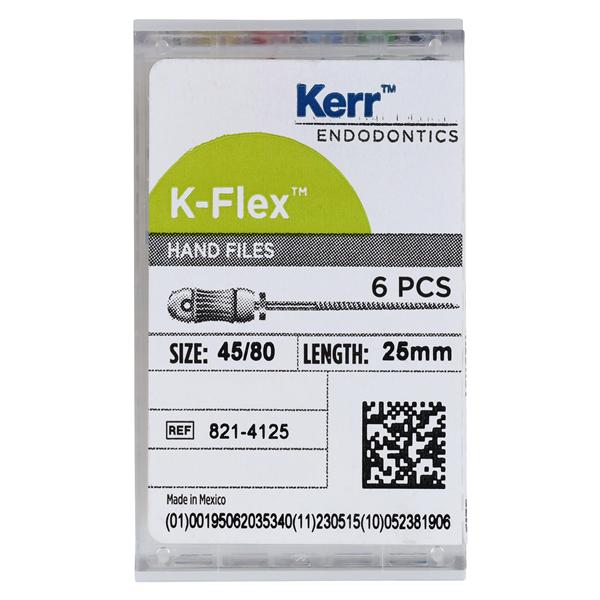 K-Flex Files Hand Flex File 25 mm Size 45-80 Stainless Steel Assorted 6/Bx