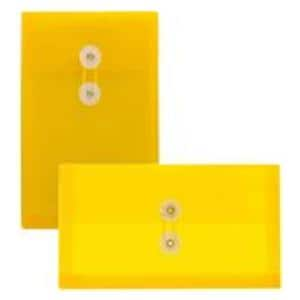 Index Booklet Plastic #10 5.25 in x 10 in Yellow 12/Pack 12/Pk