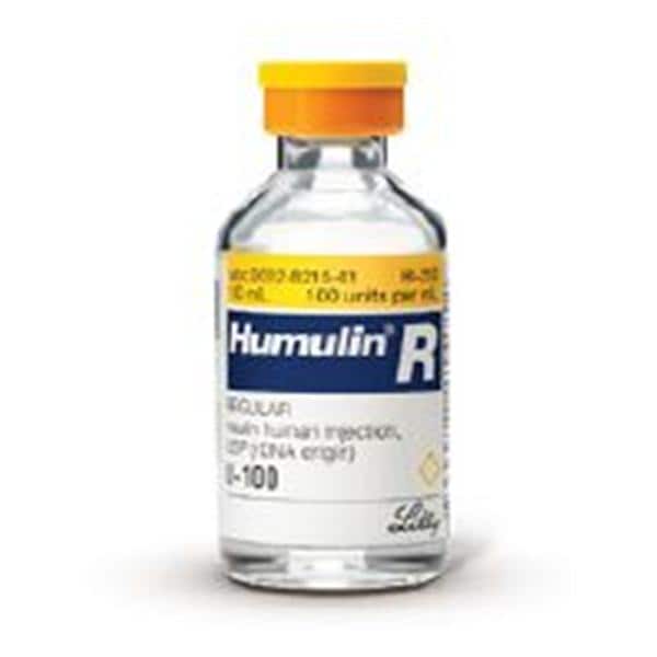 Humulin R Insulin Injection 100u/mL 10mL/Vl