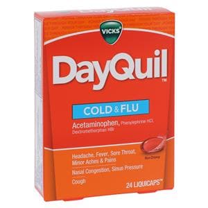 Dayquil Cold/Flu LiquiCaps 650/20/10mg 24/Bx