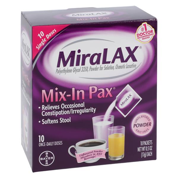 MiraLAX NeatPax Laxative Powder 17gm Packet 10/Pk