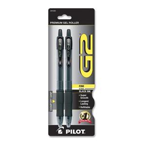G2 Gel Ink Pen Fine Point 0.7 mm Black 2/Pack 2/Pk