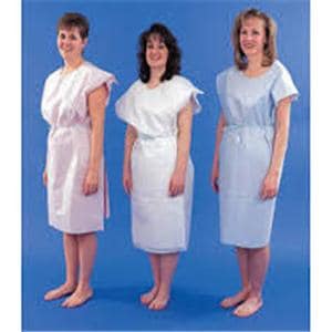 Exam Gown 30 in x 42 in Mauve Premium Tissue / Poly / Tissue Disposable 50/Ca