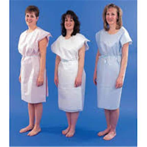 Exam Gown 30 in x 42 in Mauve Premium Tissue / Poly / Tissue Disposable 50/Ca