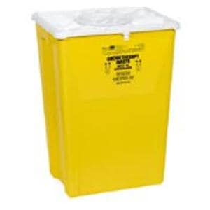MedSMART Sharps Container 18gal Yellow 14.5x9x25.5" Double Lid Hrzntl Drp PE Ea