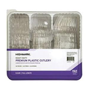 Highmark Extra Heavy Duty Clear Plastic Forks Knives And Spoons Ea