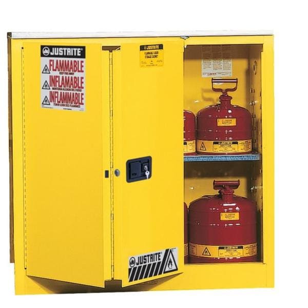 Justrite Storage Cabinet 18x43x44" 30gal For Flammables Ea