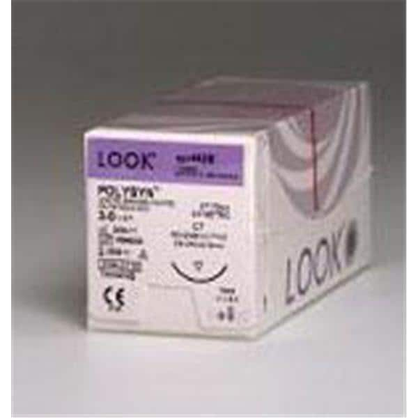 Polysyn Suture 3-0 27" Polyglycolic Acid Braid C-6 Undyed 12/Bx