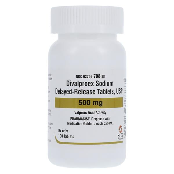 Divalproex Sodium Tablets 500mg Bottle 100/Bt