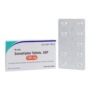 Sumatriptan Tablets 100mg Unit Dose 9/Bx