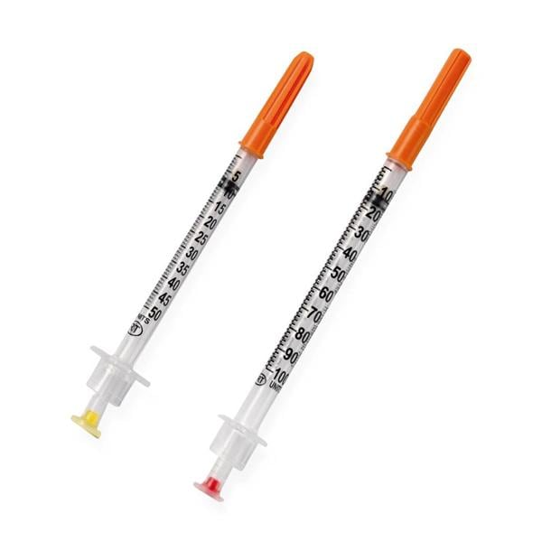 VanishPoint Insulin Syringe/Needle 30gx5/16" 1cc Orange Safety LDS 800/Ca