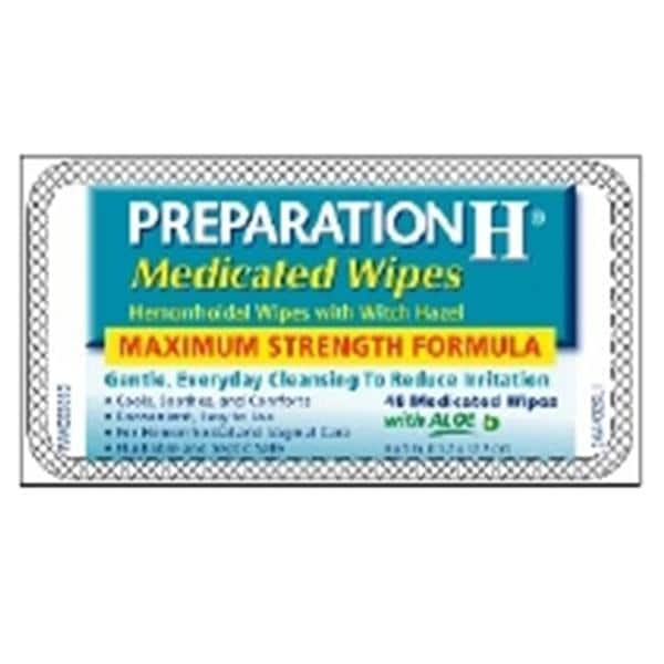 Preparation-H Hemorrhoidal Wipe 50% Max Strength 12x96/Ca