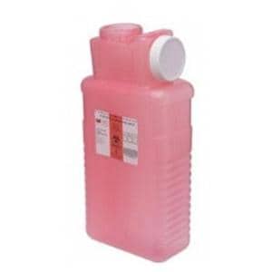 Sharps Container 2.5gal Translucent Red 37x18x17" Safety Column Scrw Cp Plstc Ea