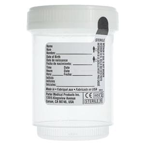 DuoClick Specimen Container 120mL Silicone Sterile 300/Ca