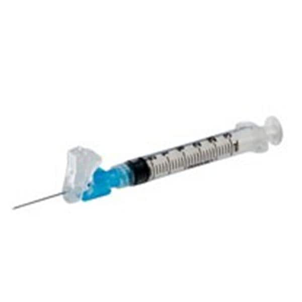Magellan Hypodermic Syringe/Needle 20gx1-1/2" 3cc Pink Safety LDS 50/Bx
