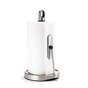 Tension Arm Standing Paper Towel Holder Brushed Stainless Steel Ea
